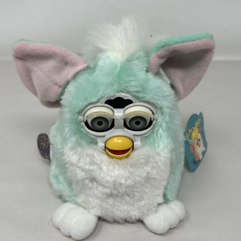 Vintage 1999 Tiger Electronic Furby Babies Model: 70-940 Mint Green w/Tags Works